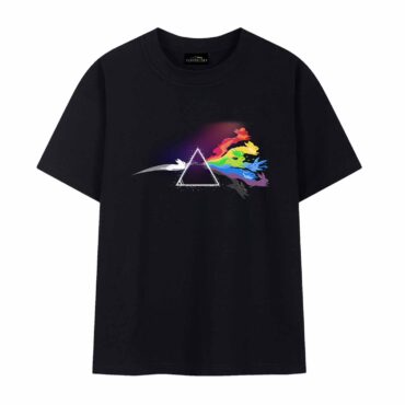 Eeve Evolution Dark Side Of The Moon Pokemon Pink Floyd Shirt