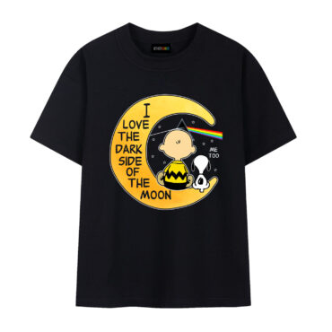 Snoopy I love the dark Side Of the Moon Pink Floyd Shirt