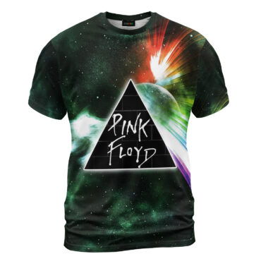Dark Side Of Moon Galaxy Green Pink Floyd Shirt