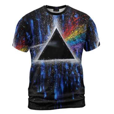 Pink Floyd Dark Side Of Moon Art Blue Full Print Shirt