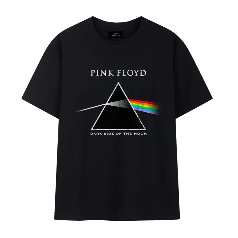 Pink Floyd Dark Side of the Moon Black Distressed Fitted Shirt