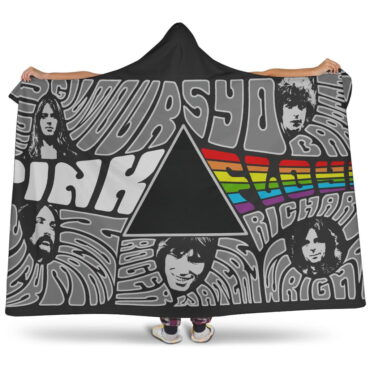 Pink floyd Member Art Hooded Blanket