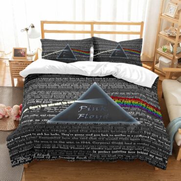 Pink Floyd Lyric Collage Prism Vintage x DSOTM Bedding Set