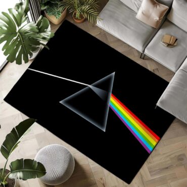 Dark Side Of Moon Prism Rainbow Pink Floyd Rug