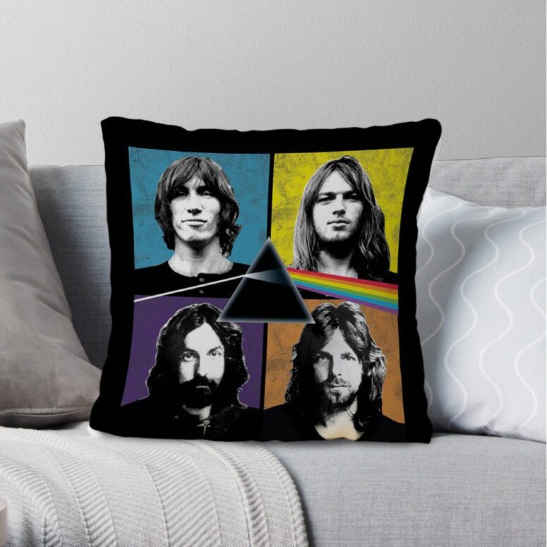 David Gilmour Roger Waters Rick Wright And Nick Mason Pink Floyd Cushion Pillow