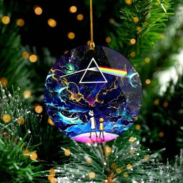 Rick and Morty The Dark Side Of The Moon - Pink Floyd Ceramic Ornament