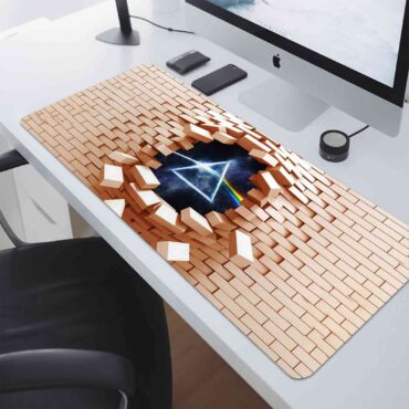 Dark Side Of the Moon Break Wall - Pink Floyd Mouse Desk Pad
