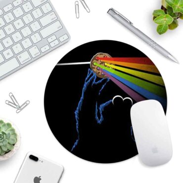 Pink Floyd Dark Side of the Moon Black Cookie Monster - Pink Floyd Mouse Desk Pad