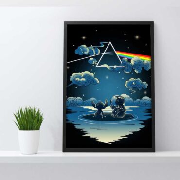 Lilo And Stitch Starry Sky Pink Floyd Canvas