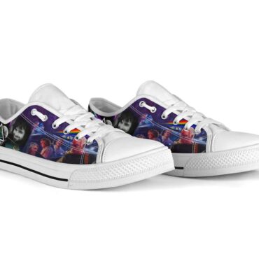 Members Art Collage Dark Side Of the Moon - Pink Floyd Canvas Shoes