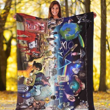 Pink Floyd Fleece Blanket - Music is always by your side Premium