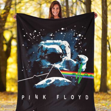Pink Floyd Fleece Blanket - Dark Side Of The Moon Astronaut Premium