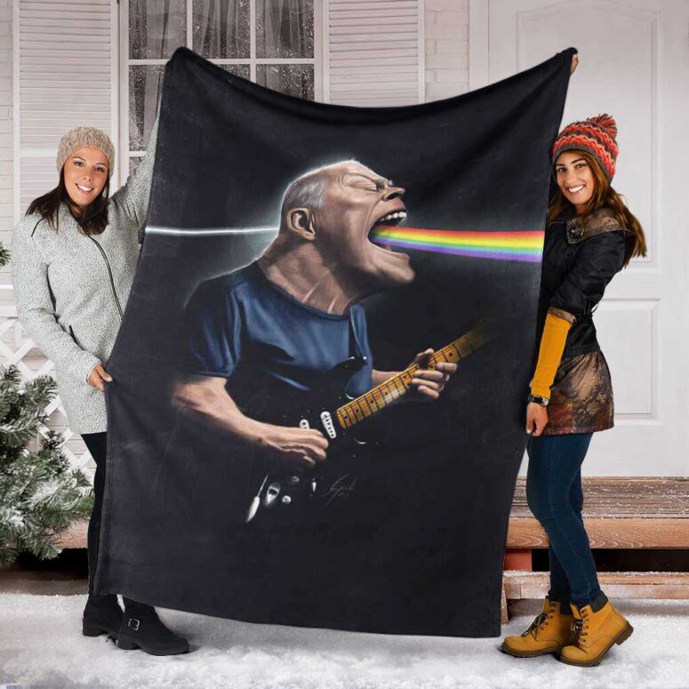 Pink Floyd Fleece Blanket - David Gilmour Guitar Art Premium