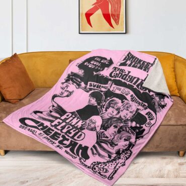 Pink Floyd Fleece Blanket - Venice Kaliforniyada Cheetah klubu 1967 Premium