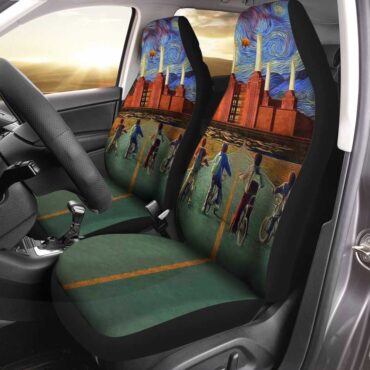 Pink Floyd Car Seat Cover Airbag Compatible - Pigs Can Fly Stranger Things x Animals