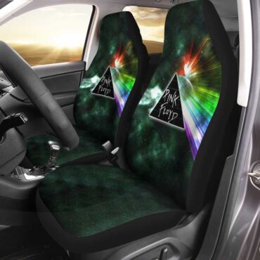 Pink Floyd Car Seat Cover Airbag Compatible - Dark Side Of Moon Galaxy Green