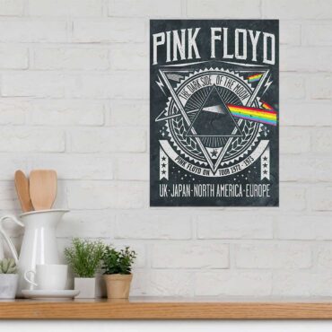 Dark Side Of The Moon Tour 1972 EMP Original Pink Floyd Metal Sign