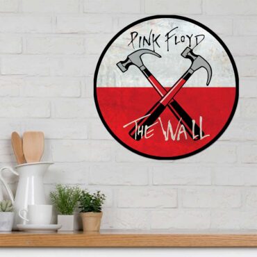 Vintage Pink Floyd The Wall Logo Metal Sign
