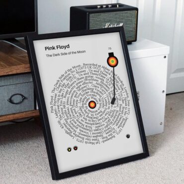 Dark Side Of The Moon Turntables Vinyl Lyric Canvas
