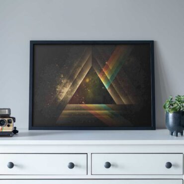 Pink Floyd Poster - DSOTM Abstract Prism Art