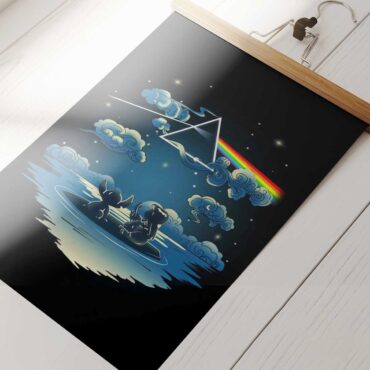 Pink Floyd Poster - Lilo And Stitch Starry Sky Dark Side Of The Moon