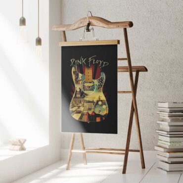Pink Floyd Poster - Pink Floyd and Guitar Art