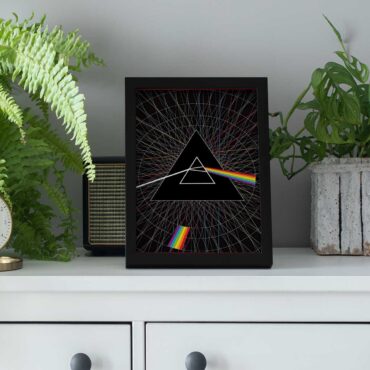 The Dark Side Of The Moon Pink Floyd Poster - Line Art