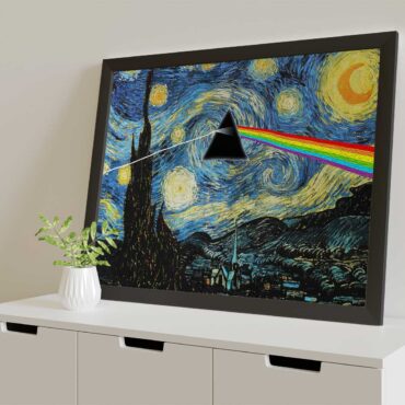 Pink Floyd Poster - Starry Night Dark Side Of The Moon Van Gogh