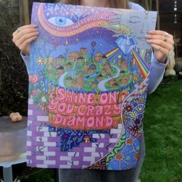 Shine On You Crazy Diamond Inspired Pink Floyd Canvas