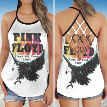 First US Tour 1967 Pink Floyd Criss Cross Tank Top
