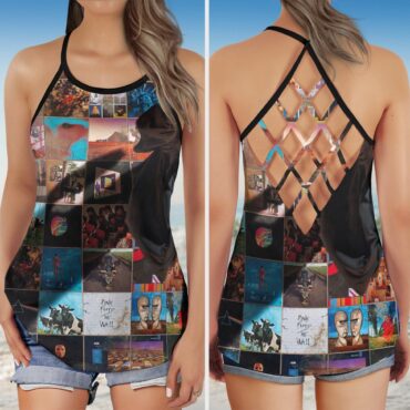 Foot In The Door The Best Of Pink Floyd Criss Cross Tank Top