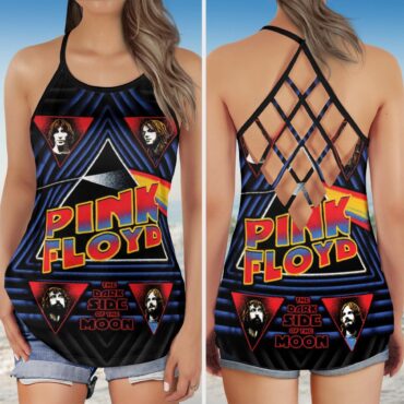 Pink Floyd Funkside The Dark Side Of The Moon Criss Cross Tank Top