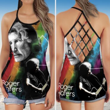 Roger Water Art Pink Floyd Criss Cross Tank Top