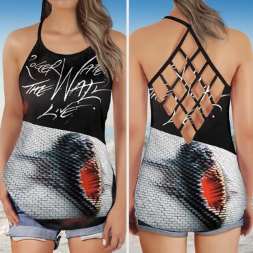 Roger Water The Wall Live Pink Floyd Criss Cross Tank Top