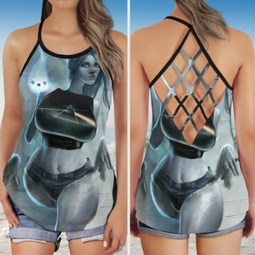 The Ghost Girl Pink Floyd fan Criss Cross Tank Top