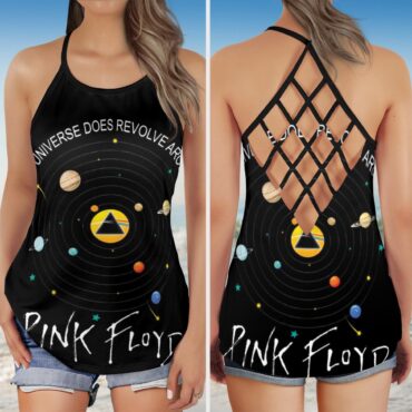 The Universe does Revolve Around Pink Floyd Criss Cross Tank Top