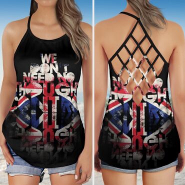 We Dont Need No Thought Control Pink Floyd Criss Cross Tank Top