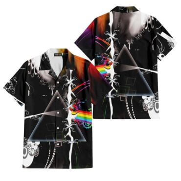 The Dark Side Of The Moon In The Wall Art Hawaiian Pink Floyd Shirt