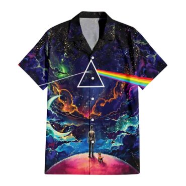 The Dark Side Of The Moon In The Wall Art Hawaiian Pink Floyd Shirt
