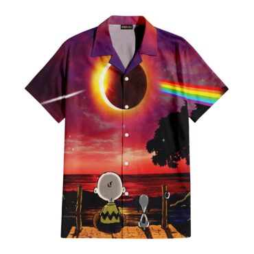 The Dark Side Of The Moon In The Wall Art Hawaiian Pink Floyd Shirt
