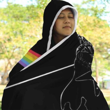 Darth Vader of The Moon Pink Floyd Hooded Blanket