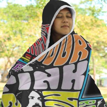 Pink floyd Member Art Full Color Hooded Blanket
