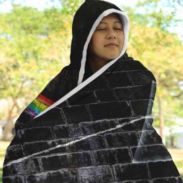 The Dark Side Of The Moon In The Wall Art Pink Floyd Hooded Blanket