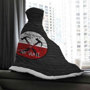 Pink Floyd The Wall Emblem on Brick Background Hooded Blanket