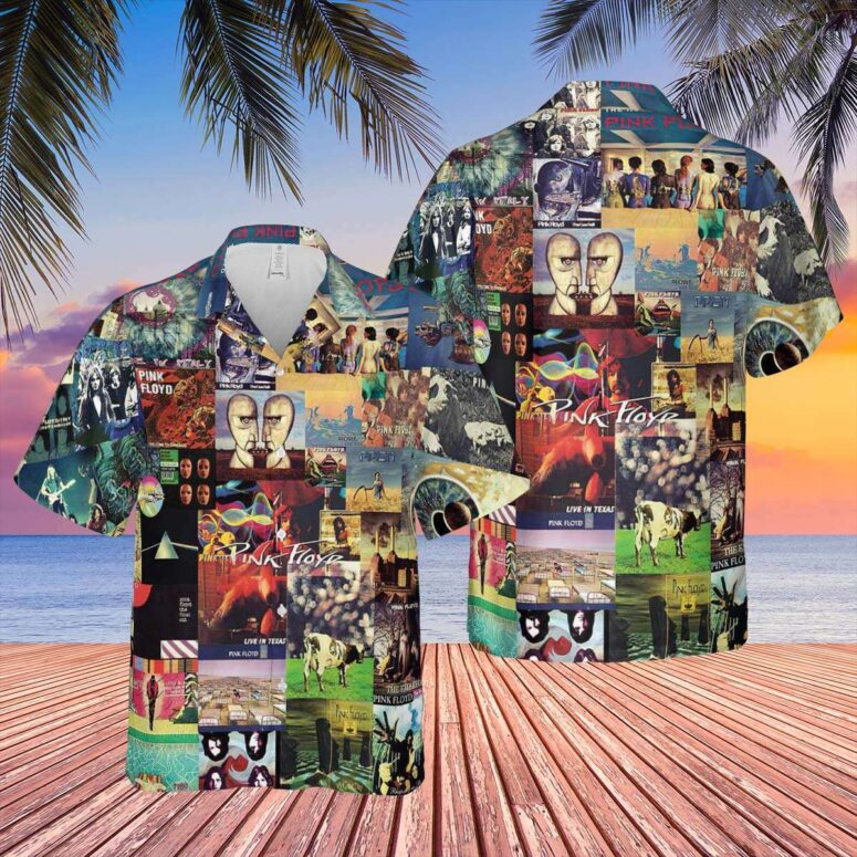 Pink Floyd Albums Collage Hawaiian Shirt