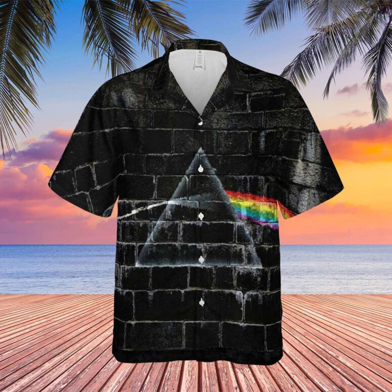 The Dark Side Of The Moon In The Wall Art Hawaiian Pink Floyd Shirt