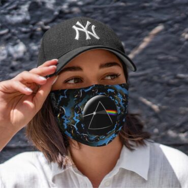Good bye Blue Sky Dark Side Of the Moon Pink Floyd Adjustable Mask