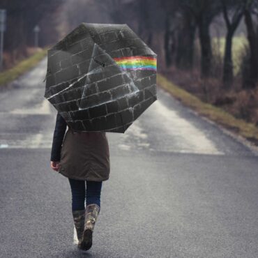 Pink Floyd Umbrella - The Dark Side Of The Moon In The Wall Art