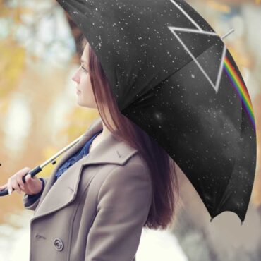 Pink Floyd Umbrella - Dark Side Of The Moon Art Black
