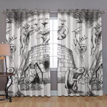 Pink Floyd Window Curtains - Goodbye Blue Sky Tear Down The Wall